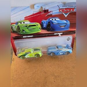 Disney Pixar Cars Pack 2 - Chase Racelot & Cam Spinner. New, Collectors Item!!